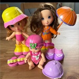 Fisher Price Snap N Style BABY doll hat onesie  girl raincoat boots clothes